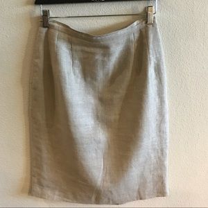 Vintage 100% linen pencil skirt